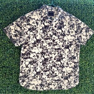 Denim & Flower Black and White Floral Button-Down Shirt